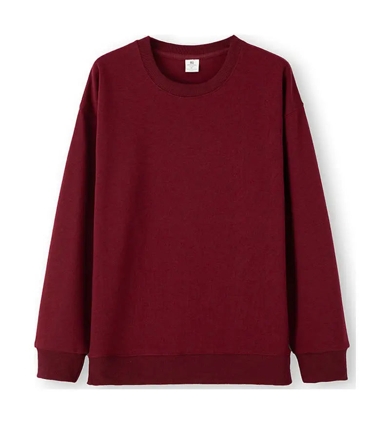 Unisex Basic Rundhals Sweatshirt Langarm Einfarbig