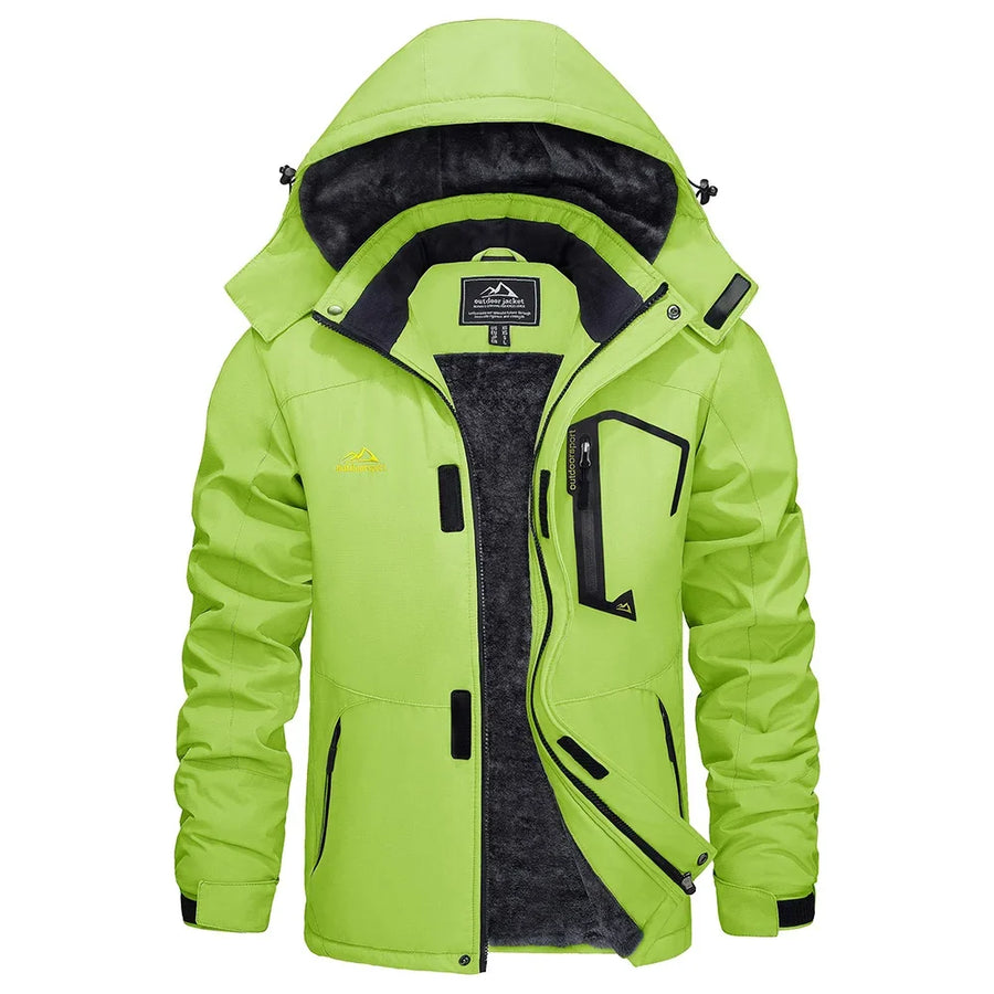 Herren Winterjacke mit Kapuze, gefüttert, atmungsaktiv, outdoor