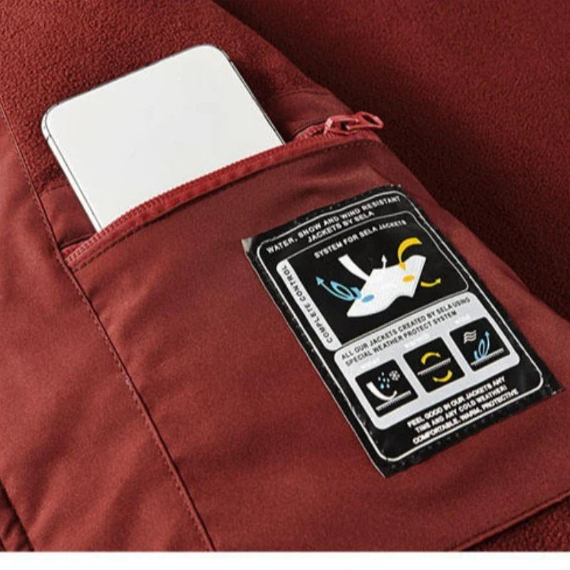 Herren Winterjacke mit Kapuze und Reißverschluss, gefüttert