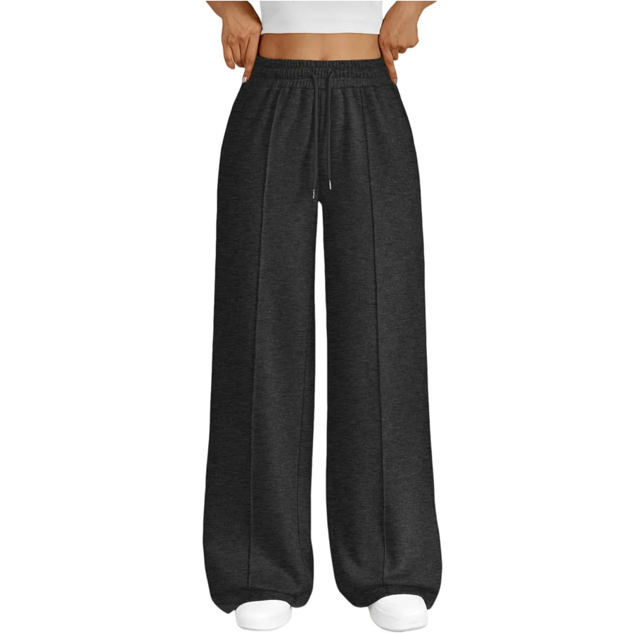 Loungewearbroek voor dames met wijde pijpen en trekkoord - verschillende kleuren