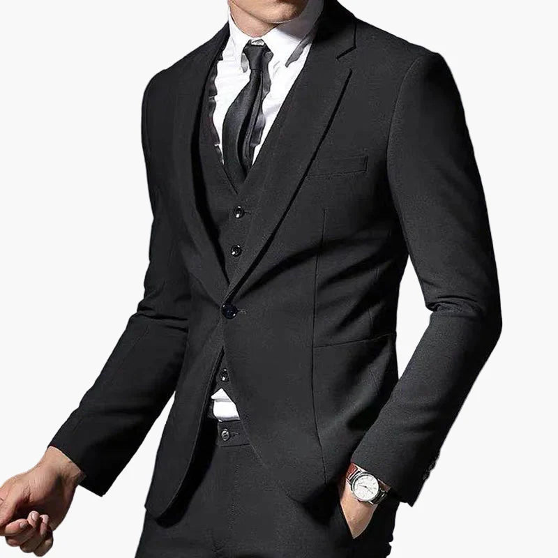 Eleganter Herren Business Anzug – Klassischer Dreiteiler für Büro & Feierlichkeiten