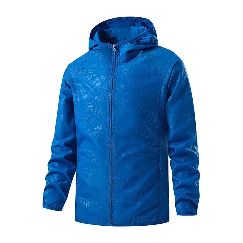 Unisex Leichte Kapuzenjacke Windbreaker mit Reißverschluss