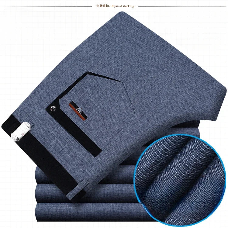 Herren Business Hose Freizeit Anzughose Slim Fit