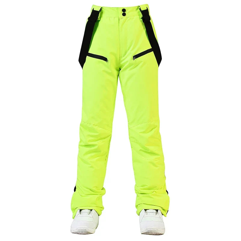 Skihose Schneehose Lila mit Trägern