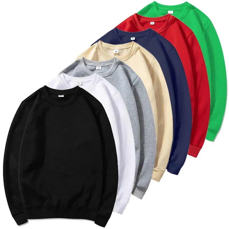 Unisex basic sweatshirt met ronde hals, effen