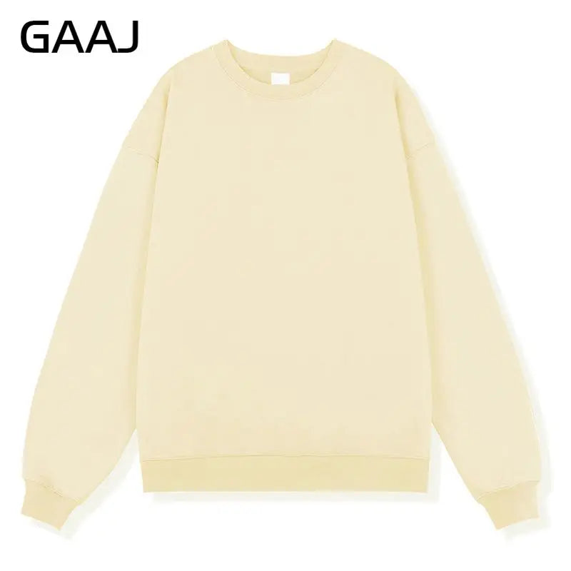 Uniseks sweatshirt met lange mouwen, ronde hals, basic trui