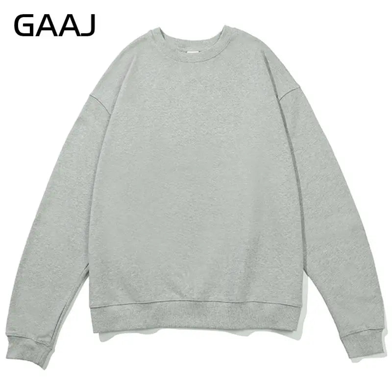 Uniseks sweatshirt met lange mouwen, ronde hals, basic trui