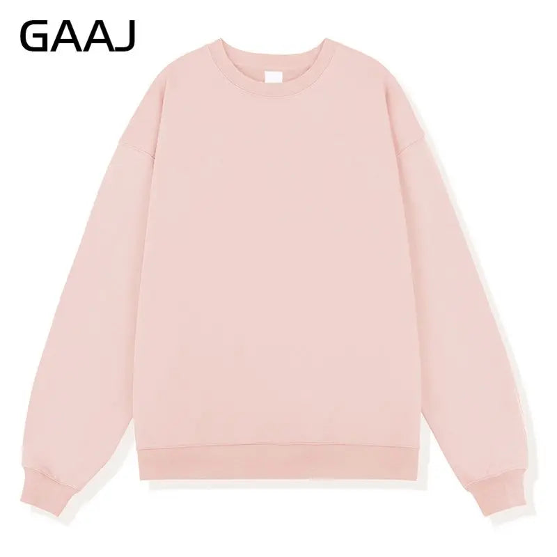 Uniseks sweatshirt met lange mouwen, ronde hals, basic trui