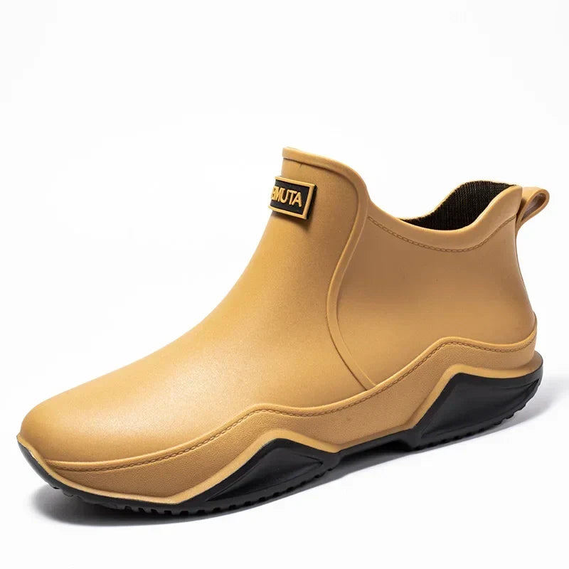 Unisex wasserdichte Gummistiefel Halbhoch Kurzstiefel Rutschfeste Arbeitsstiefel