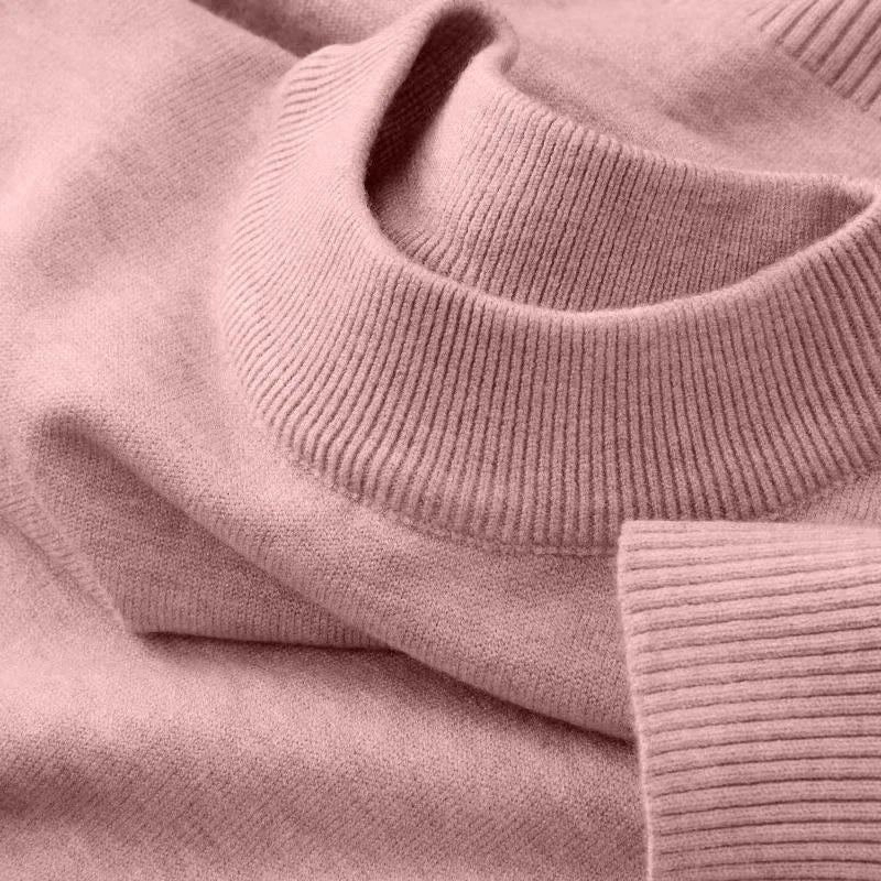 Unisex trui met lange mouwen, ronde hals, fijne brei en geribde boorden