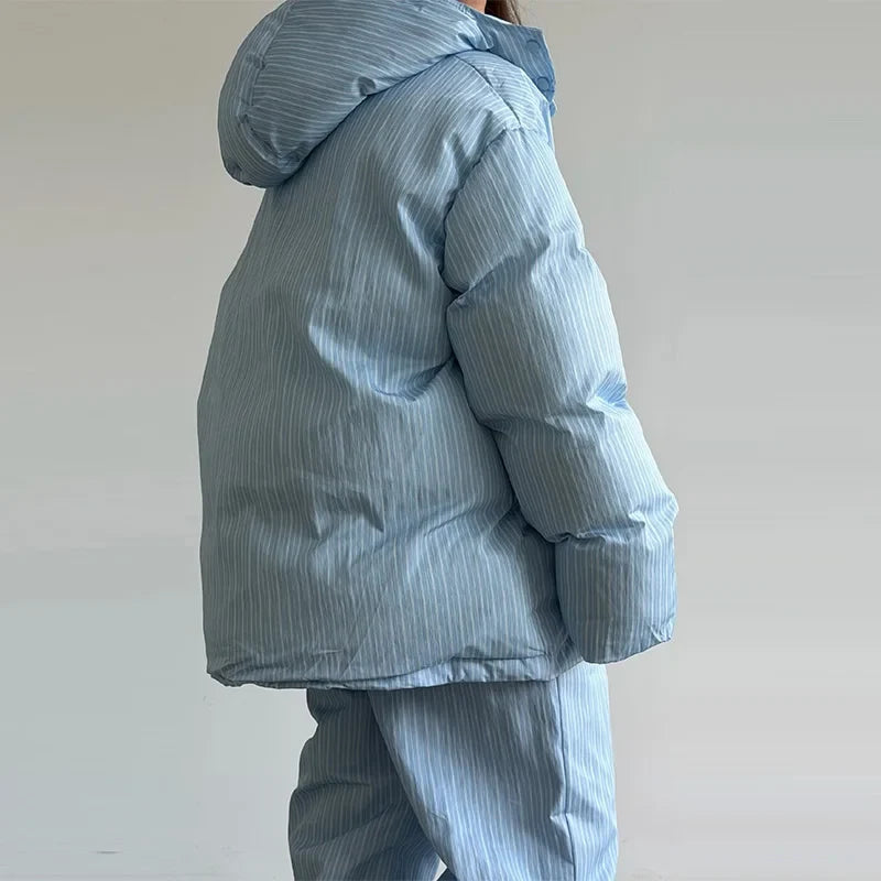 Damen Steppjacke mit Muster / Hose mit Muster