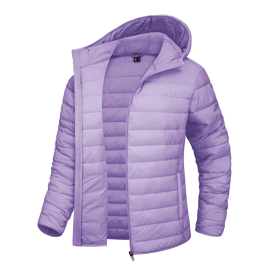 Damen Steppjacke mit Kapuze, leicht & gefüttert, warm für Herbst & Winter