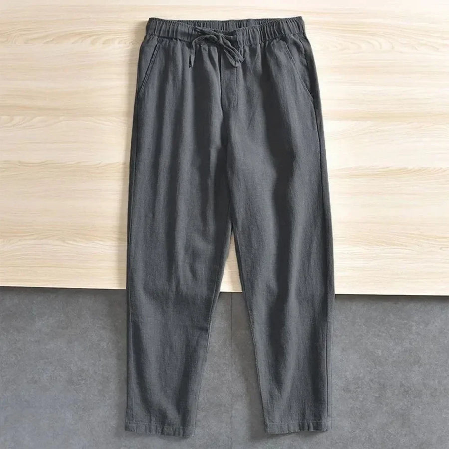 Unisex Leichte Hose mit Gummibund in Weiß