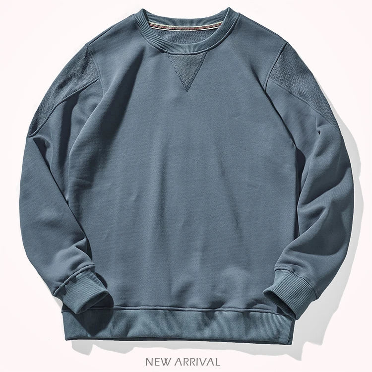 Heren sweatshirt met ronde hals, basic pullover in verschillende kleuren