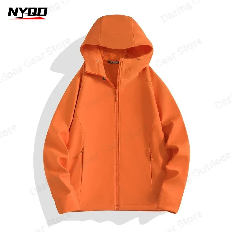 Unisex Kapuzenjacke Reißverschluss Windbreaker Freizeit Sport Lila