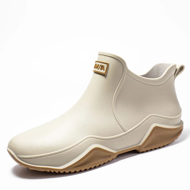 Unisex wasserdichte Gummistiefel Halbhoch Kurzstiefel Rutschfeste Arbeitsstiefel