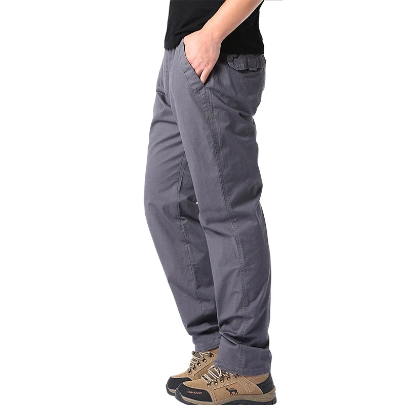 Herren Freizeithose Baumwollmischung Elastischer Bund Cargo-Stil