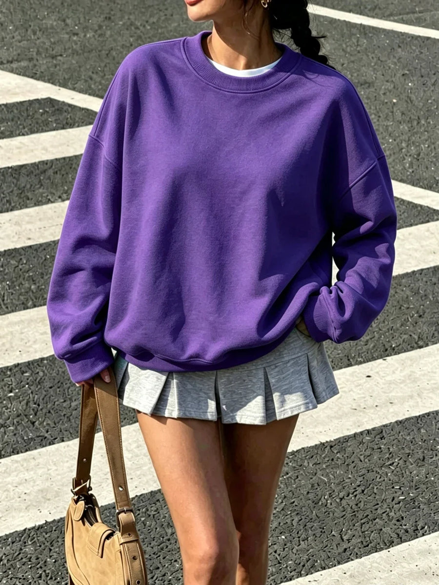 Unisex oversized sweatshirt met ronde hals en lange mouwen