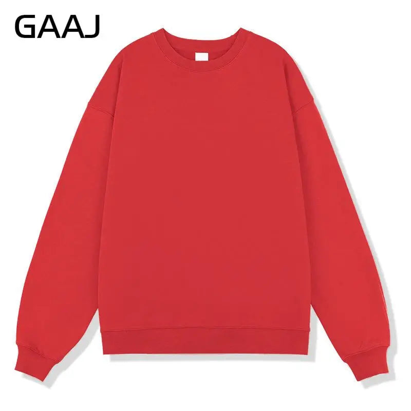 Uniseks sweatshirt met lange mouwen, ronde hals, basic trui
