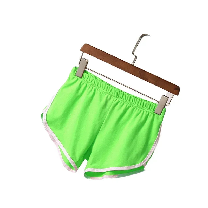 Sportshorts voor dames met witte zoom