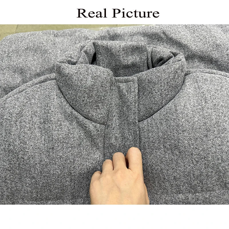 Unisex Steppweste Grau mit hohem Kragen und Taschen
