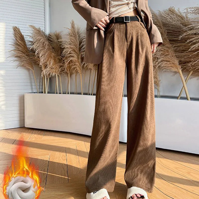 Damen Weite Hose mit hohem Bund – Verschiedene Farben & Fütterungen