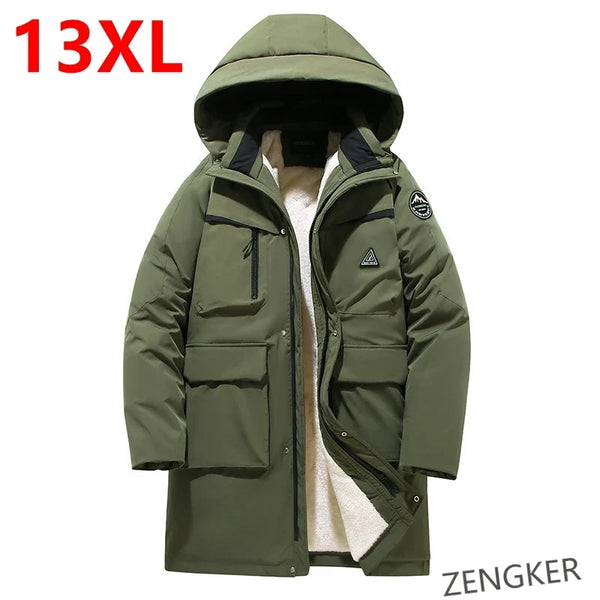 Herren Winterjacke mit Kapuze Gefüttert Parka Warm