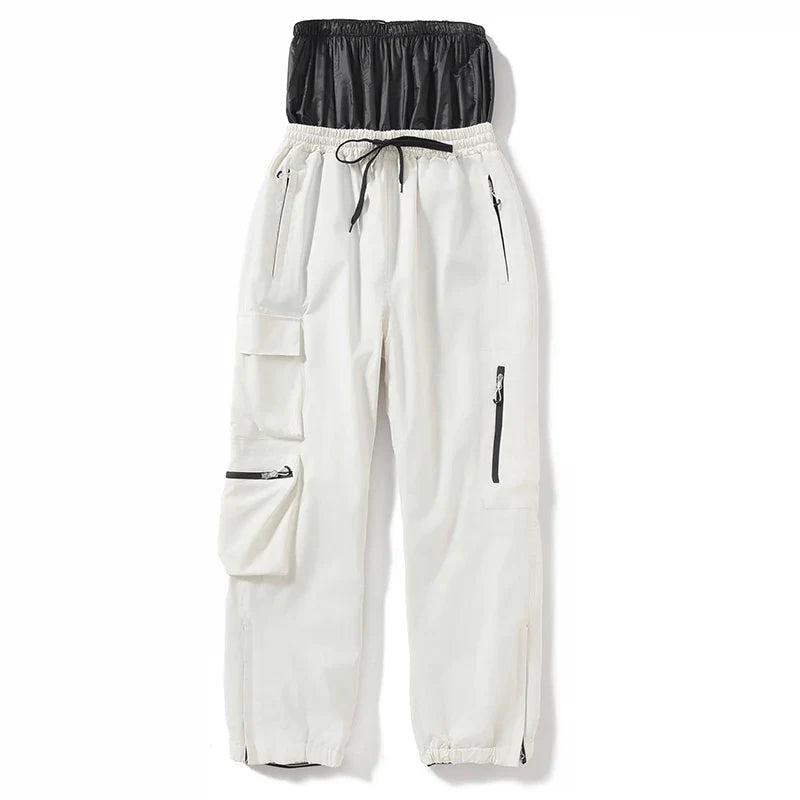 Unisex Cargohose mit elastischem Bund – Schwarz, Pink, Grün, Weiß