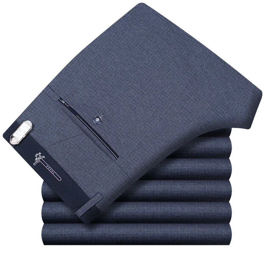 Herren Business Hose Freizeit Anzughose Slim Fit