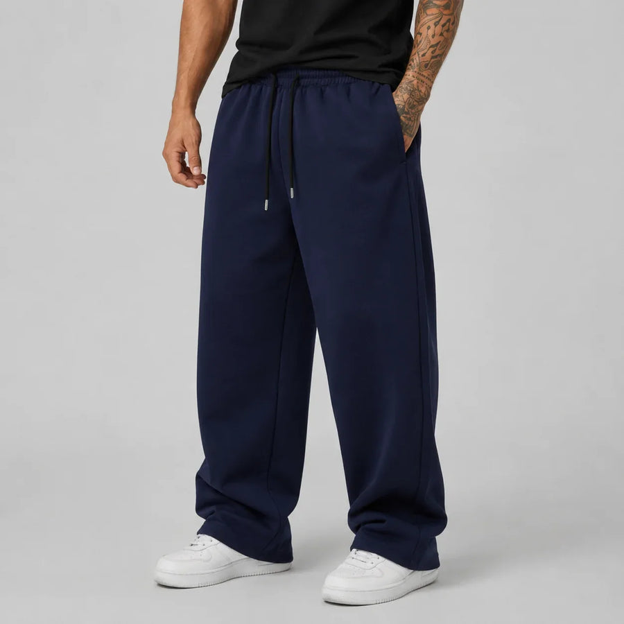 Unisex Weite Jogginghose Dunkelgrau mit Kordelzug