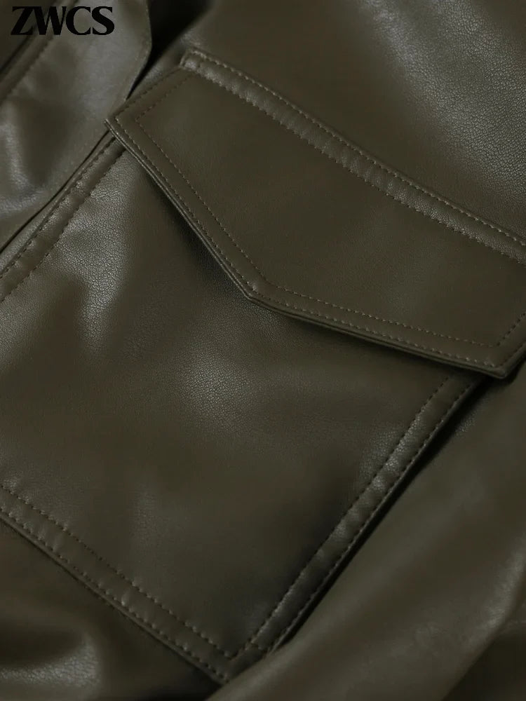 Damen Kurzjacke im Bomber-Stil mit Stehkragen und Taschen