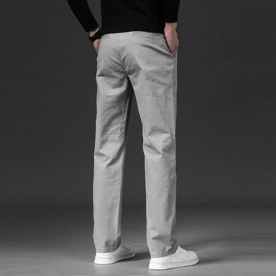Herren Freizeithose Chino Hose Beige Schlicht Baumwollmischung