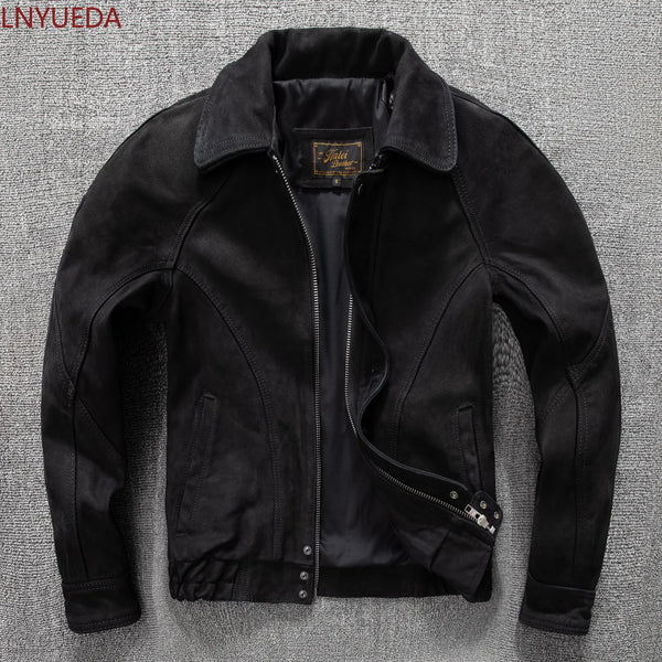 Herren Jacke Schwarz mit Reißverschluss und Kragen