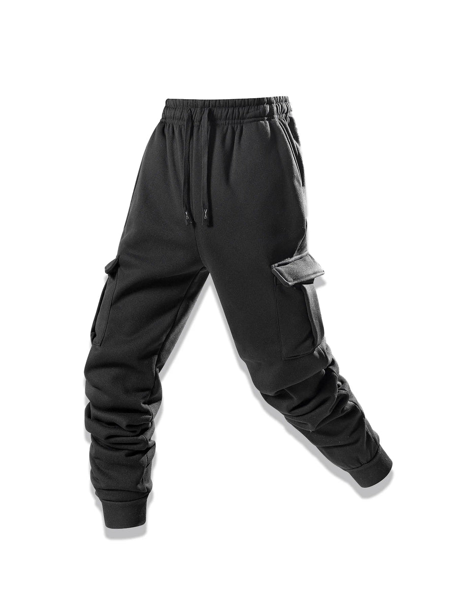 Cargo-joggingbroek voor heren met elastische tailleband en zijzakken