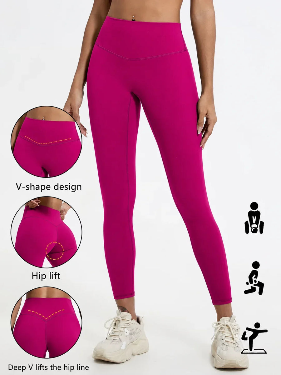 Sportlegging voor dames met hoge taille, V-design en liftend effect voor de billen