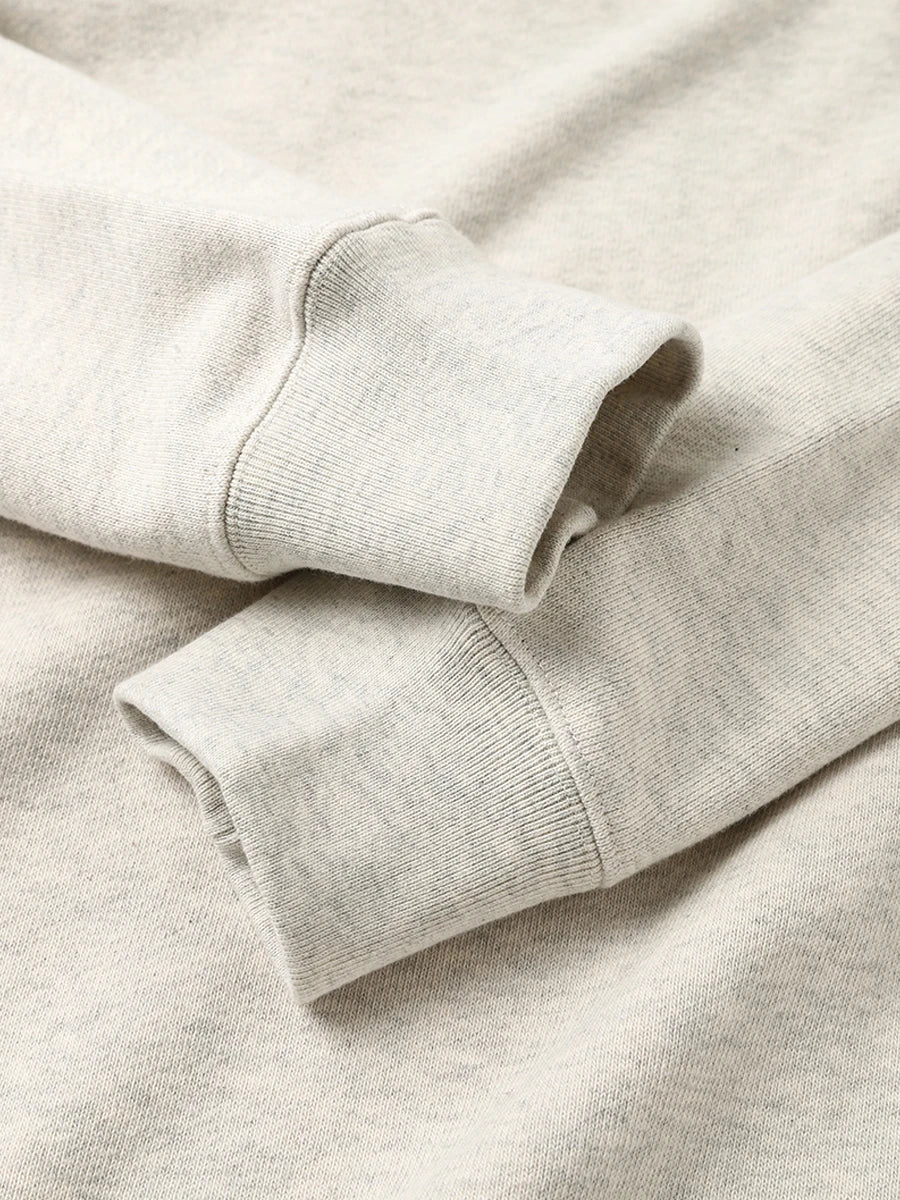 Uniseks sweatshirt met lange mouwen en ronde hals, grijs