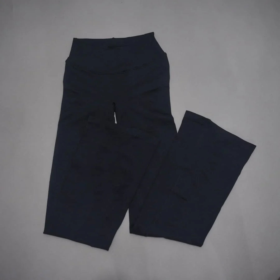 Sportieve bootcutbroek voor dames met hoge taille, elastische yogalegging, zacht