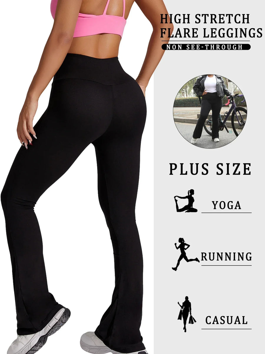 Flared yogalegging voor dames met hoge taille