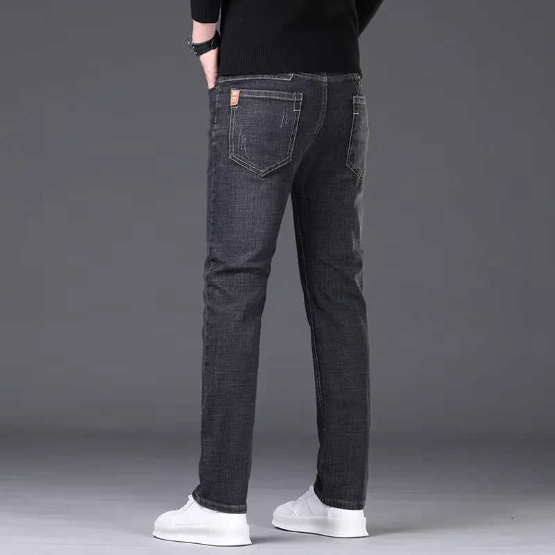 Herenjeans straight fit denim broek blauw