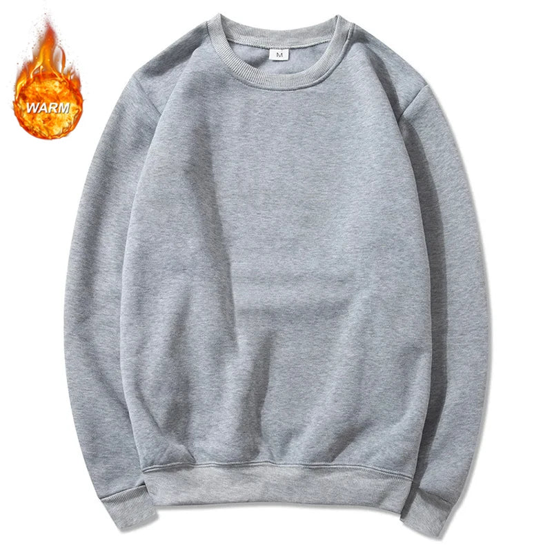Unisex basic sweatshirt met ronde hals, effen