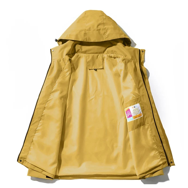 Unisex Outdoorjacke mit Kapuze, wasserdicht & winddicht, viele Farben