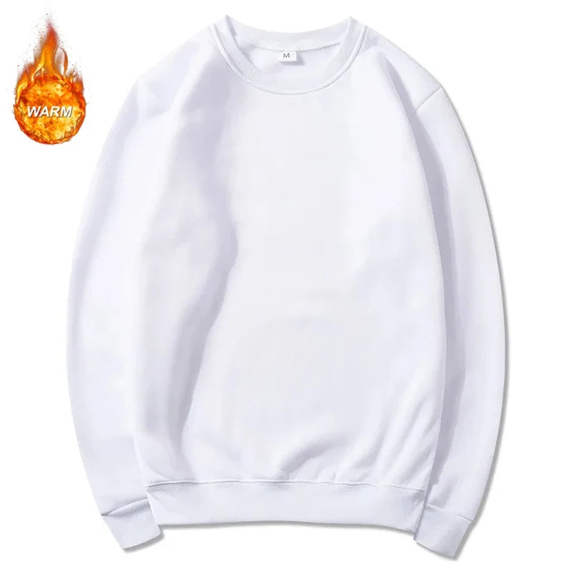 Unisex basic sweatshirt met ronde hals, effen