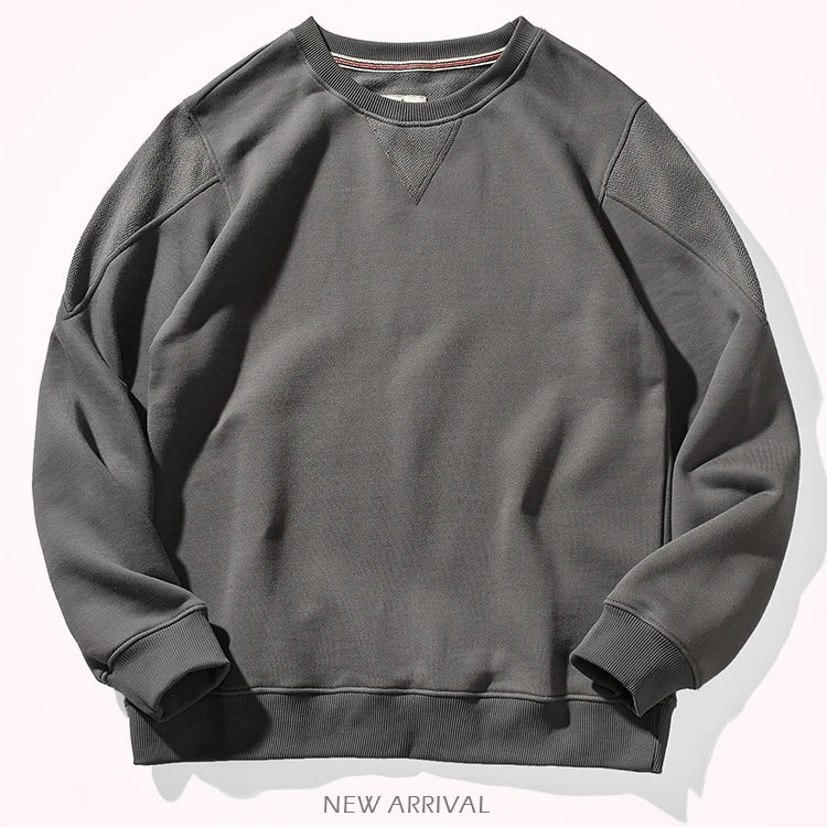 Heren sweatshirt met ronde hals, basic pullover in verschillende kleuren