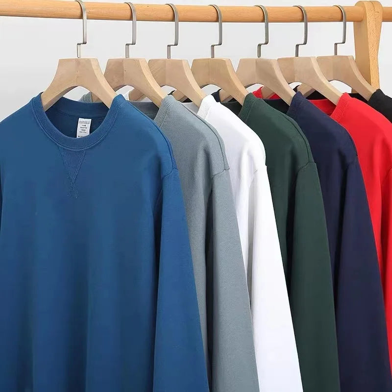 Unisex sweatshirt met ronde hals, lange mouwen, katoenmix, gemêleerd grijs