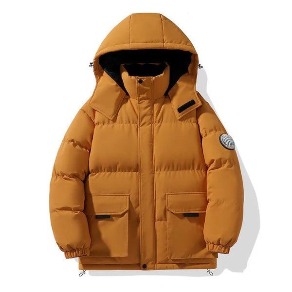Herren Winter Steppjacke mit Kapuze und Pattentaschen – Mehrere Farben verfügbar