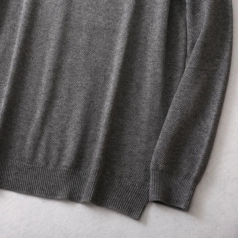Heren trui met ronde hals in verschillende kleuren, lange mouwen, fijngebreid