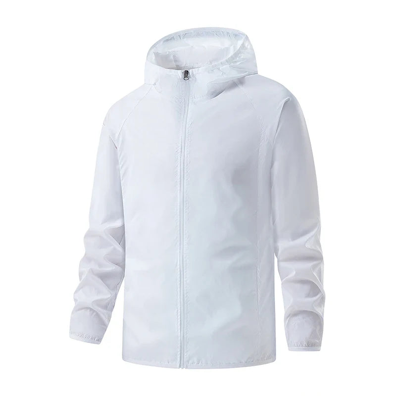 Unisex Leichte Kapuzenjacke Windbreaker mit Reißverschluss