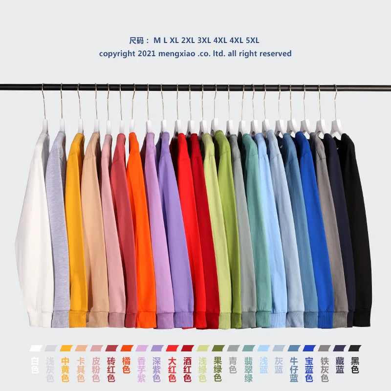 Unisex basic sweatshirt met ronde hals, lange mouwen, effen, geribde boorden, casual trui