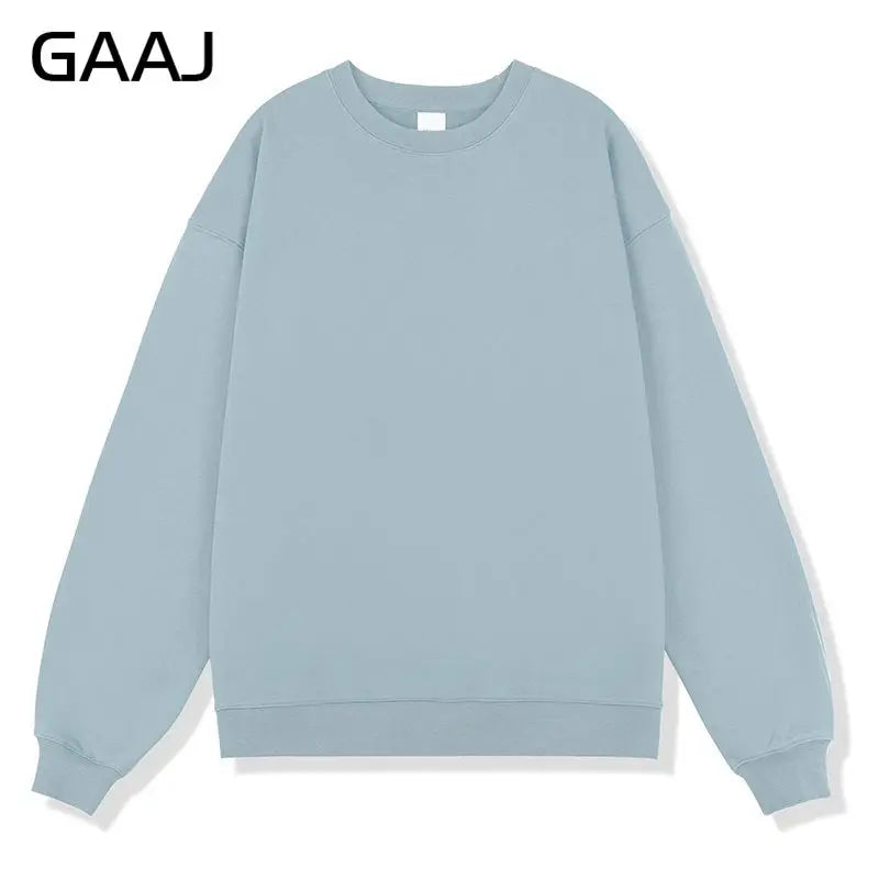 Uniseks sweatshirt met lange mouwen, ronde hals, basic trui