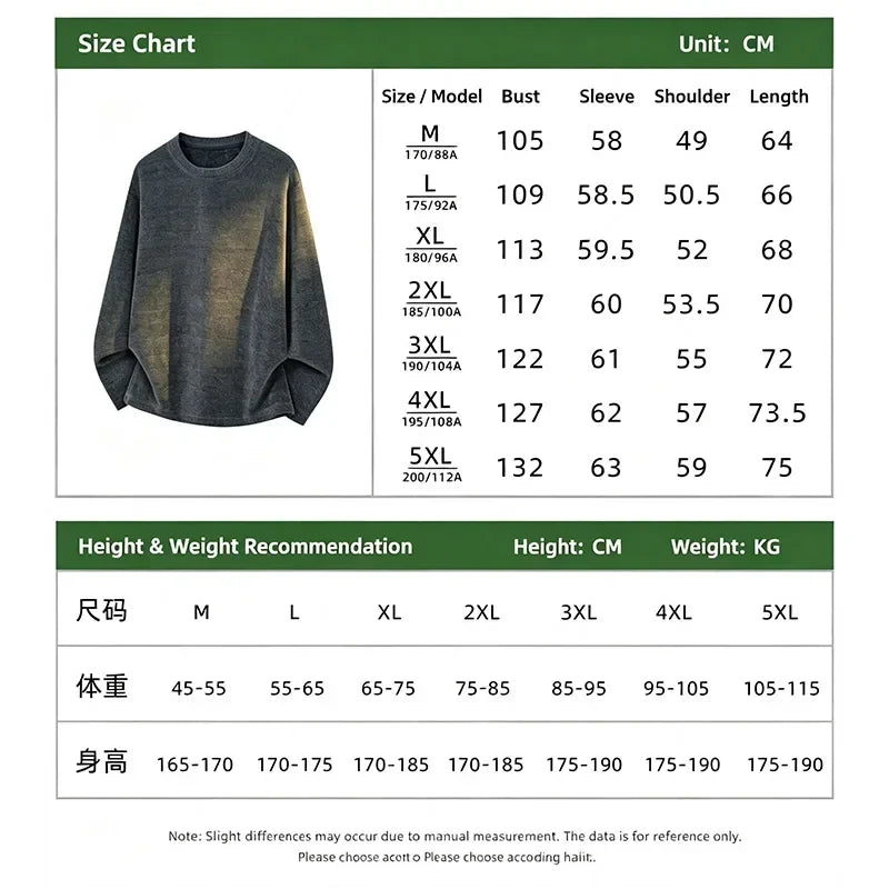 Unisex oversized trui met lange mouwen, grofgebreide look, ronde hals, ruimvallend, bruin, grijs, zwart